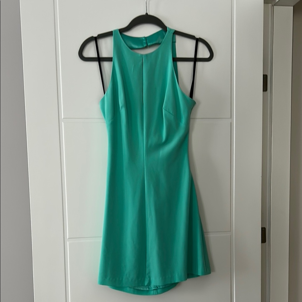 Bebe Green Sleeveless Dress with open back